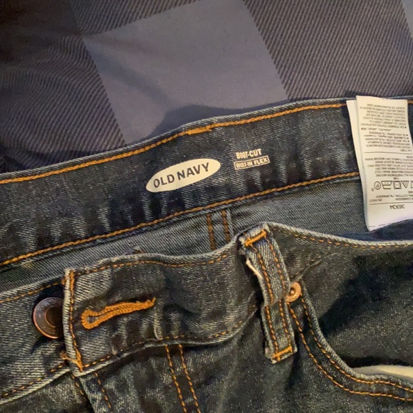 Dark Blue Boot Cut Jeans - Picture 2 of 3